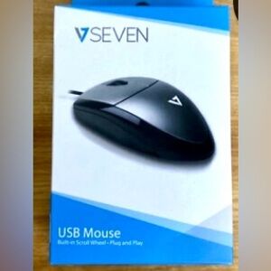 Seven7 Black USB Mouse